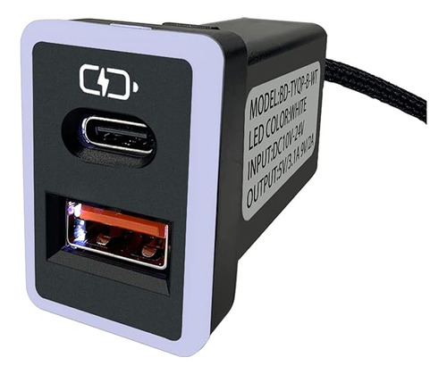 Cargador De Coche Pd Qc3 0 Carga Rapida Tipo C Puerto Usb En