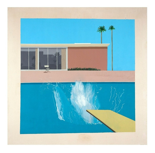 Lamina Fine Art El Gran Chapuzon David Hockney 70x70cm Myc