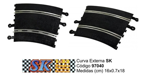 Imagen 1 de 2 de Curva Externa Compatible Scalextric 1/32 Sk 97040