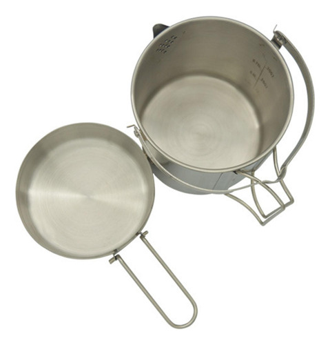 1l Camping Pot Pan Mango Plegable Juego De Utensilios De