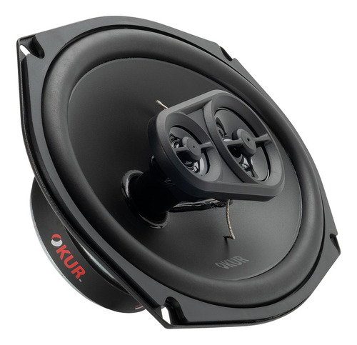 Par de Bocinas Para Automóvil OKUR ORS69 ORS Series 6X9 Pulgadas 250 Watts Máximo 100 Watts RMS 3 Vías 4 Ohms Color Negro By DB Drive