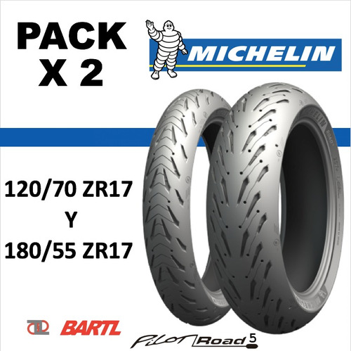 Pack 120/70-17 Y 180/55-17  Michelin Pilot Road 5