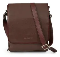 Comprar Morral Bandolera Cuero Unisex Briganti Correa - Acc60885 Color Marrón Diseño De La Tela Liso
