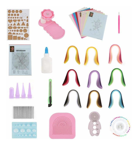 Kit Herramienta Quilling Juego Completo Papel Color Surtido