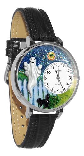 Reloj Halloween Fantasma 3d | Acabado Oro O Plata Grand...