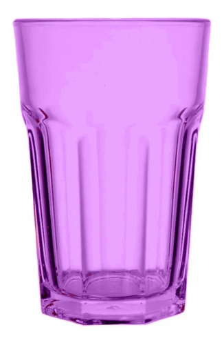 25 Vasos Facetados Irrompibles Acrilico Transparentes