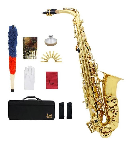 Saxofón Alto De Alta Calidad Kit Completo A Escoger Color Color Dorado