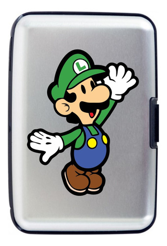 Billetera Luigi Mario Bros Tarjetero Aluminio Porta Doc 