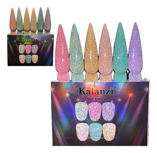 Gama Reflectiva Kalanzi Crystaldiamond 6pz Gel Uv/led Elegir