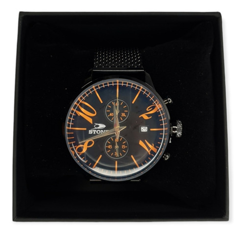 Imagen 4 de 5 de Reloj Análogo Stone De Hombre Malla Tejida St1030