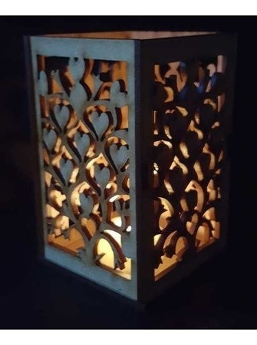 Imagen 5 de 8 de 20 Porta Velas Centro De Mesa Fibrofacil Fanales 12x12x19 Cm