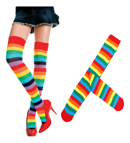 Calcetines Coloridos Con Estampado De 4 Medias Largas Con Es