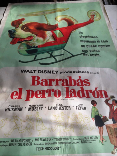 Poster Disney Barrabas El Perro Ladron Año 1969 