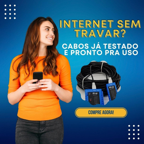 Imagem 4 de 6 de Cabo De Rede Internet Cftv Envio Imediato (3 Metros 4 Pares)