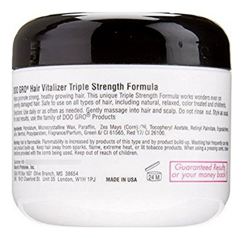 Vitalizador Capilar Doo Gro Triple Fuerza 4 Oz
