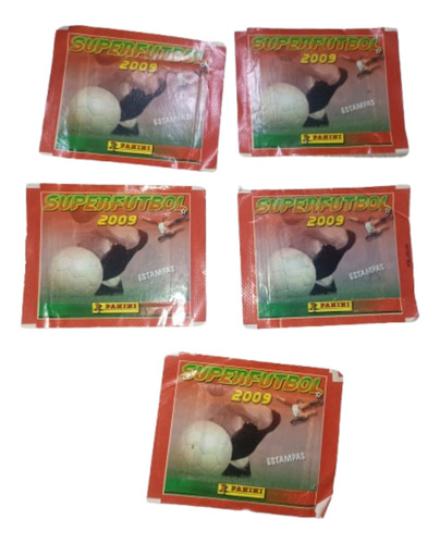 Estampas Panini Súper Fútbol 2009 5 Sobres Cerrados (Usado)