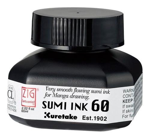 Kuretake Zig Cartoonist Tinta Sumi Ink 60 (60 Ml)