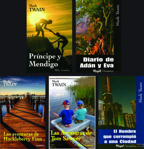 Mark Twain Lote X 5 Libros Nuevo Tom Sawyer 