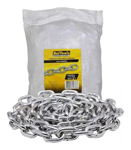 Corrente Galvanizada Fogo Elo Curto 16mm Saco 50kg Beltools