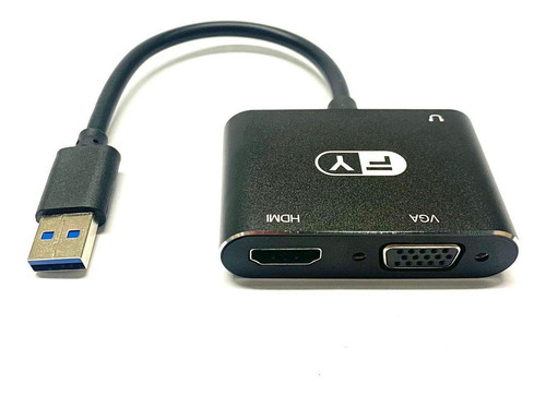 Adaptador Usb 3.0 Para Hdmi Vga Multi-display 2 Em 1