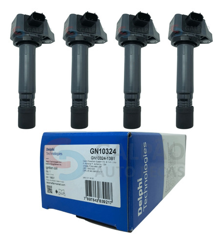Kit 4x Bobina De Ignição Honda Cr-v 2.0 09/13 Gn10324kit