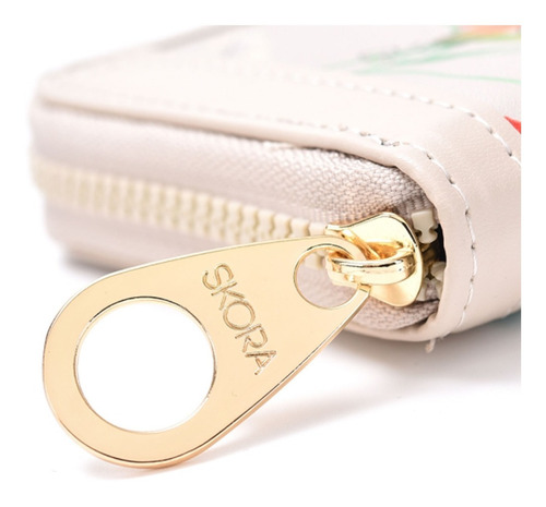 Imagen 5 de 10 de Billetera De Mujer Skora Floreada Con Caja Dama Maple Envio
