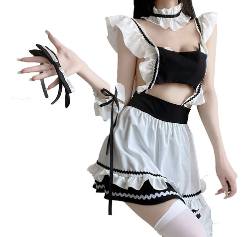 Traje De Doncella Cosplay Anime Lingerie Set De 5 Piezas