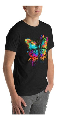 Polera Unisex Mariposa Insecto Arte Algodon Estampado