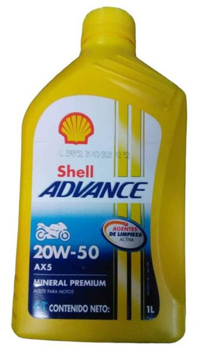 Aceite Shell 4 Tiempos 20w50 Premium