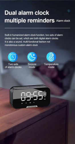 Reloj Despertador Digital Genérica Bocina Bluetooth/reloj
