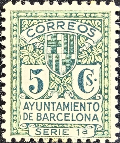 España Barcelona, Sello Ed 9 5c 1era Serie 1932 Nuevo L17647