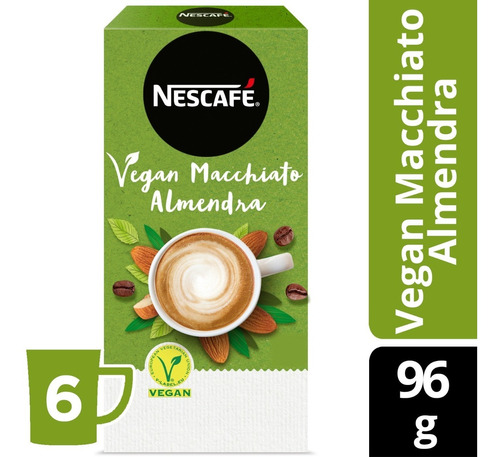 Café Nescafé® Vegan Macchiato Almendra 6 Sobres