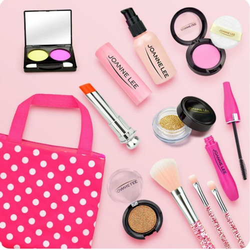 Juego Set Maquillaje Belleza Juguete Para Niñas Con Cartera