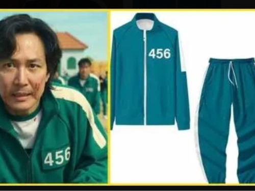 Disfraz Jugador Pants Calamar Verde Sudadera Y Pantalón 456 