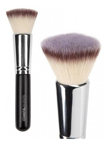 Brocha Maquillaje - Bionic Flat Top Buffer - Coastal Scents Color Negro