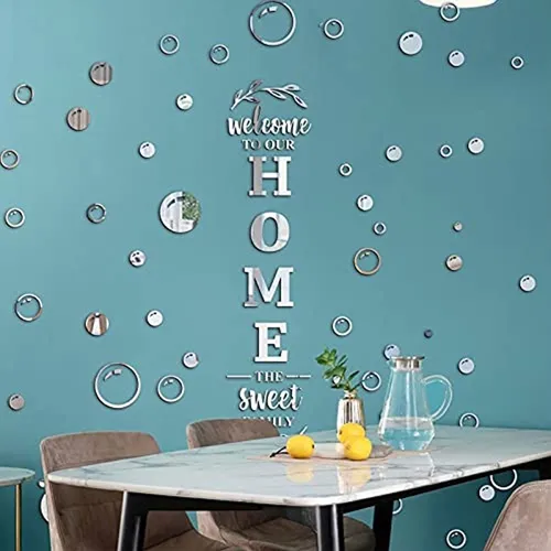 Pegatinas De Pared De Espejo Acrílico Con Letras Para El Hog