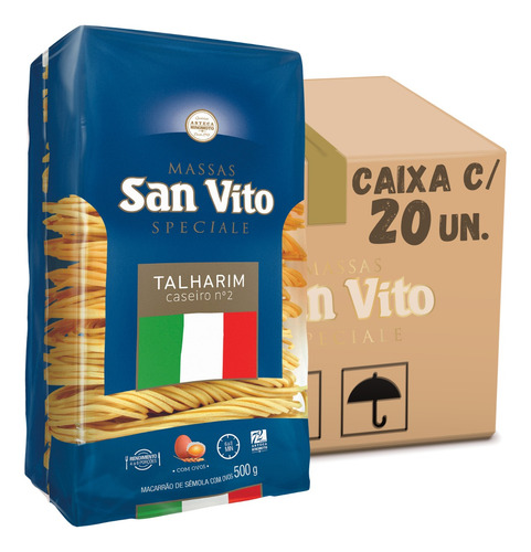 Macarrão Talharim Caseiro San Vito Caixa Com 20 Un De 500 Gr