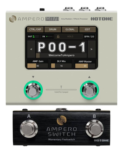 Hotone Ampero Mini Mp50vn E Ampero Fs -1 Pacote Duplo De Foo