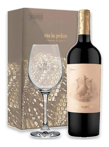 Vino Las Perdices Reserva Malbec Estuche + Copa X1 Unidad