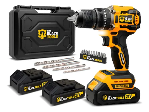 Parafusadeira Furadeira De Impacto Profissional Sem Fio 2 Baterias