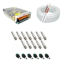 Comprar Kit Instalação Cabo Coaxial Cftv + Acessórios Para 6 Câmeras