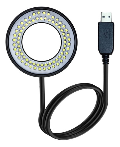 Iluminador De Anillo Led Para Microscopio, Usb 5v 72 Led Bla