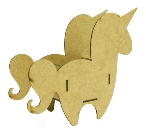 10 Dulcerito En Forma De Unicornio Mdf Recuerdo Bautizo