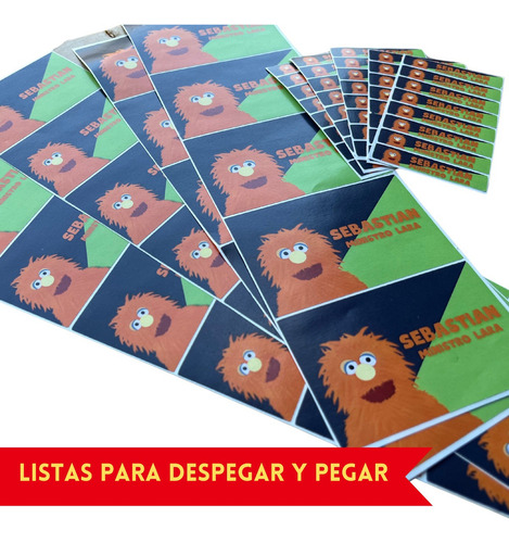 Etiquetas Pegatinas Stickers Escolares Nombre Tortugas Ninja