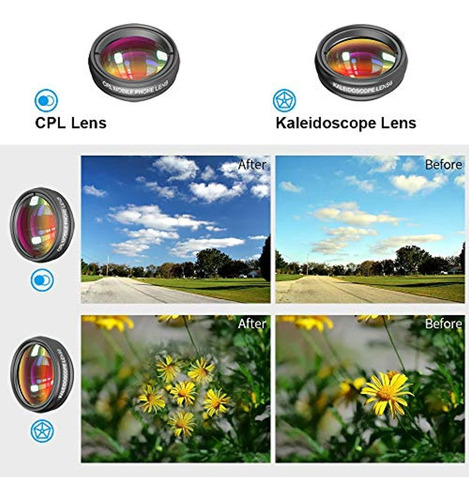 Apexel Cell Phone Camera Lens Kit -remote