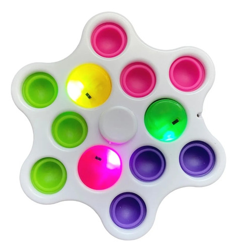 Fidget Spinner Pop It Luces Giratorio Anti Estrés Fidget Toy