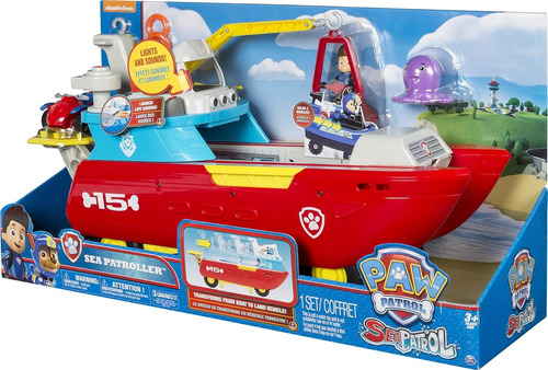 Paw Patrol Sea Patrol - Vehículo De Mar Transformable 