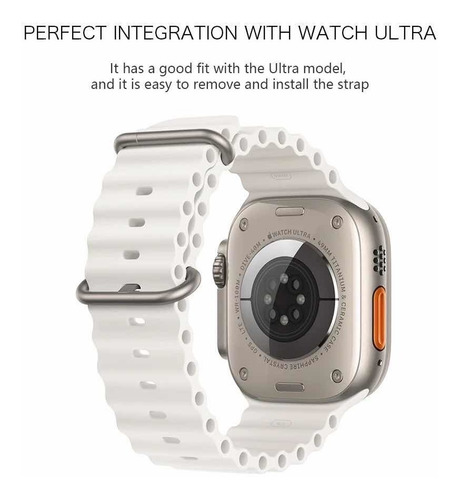 Imagen 7 de 10 de Correas Para Apple Watch Ultra Tipo Ocean De Silicone
