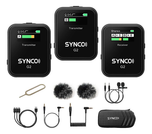 Micrófono De Solapa Inalambrico Synco G2 (a2), 2.4 G Lava...