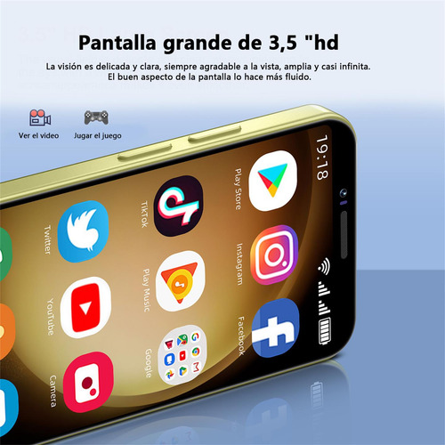 Android Celulares Mini S24 Ultra 3.5 Pulgadas Barato Ram2gb Y Rom16gb Púrpura